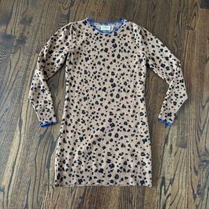 27 Miles Malibu Cashmere/wool blend Leopard Print sweater dress Small
